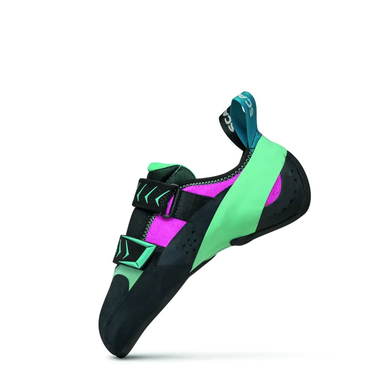 Scarpa Vapour V Women's Climbing Shoe in Dahlia/Aqua-3